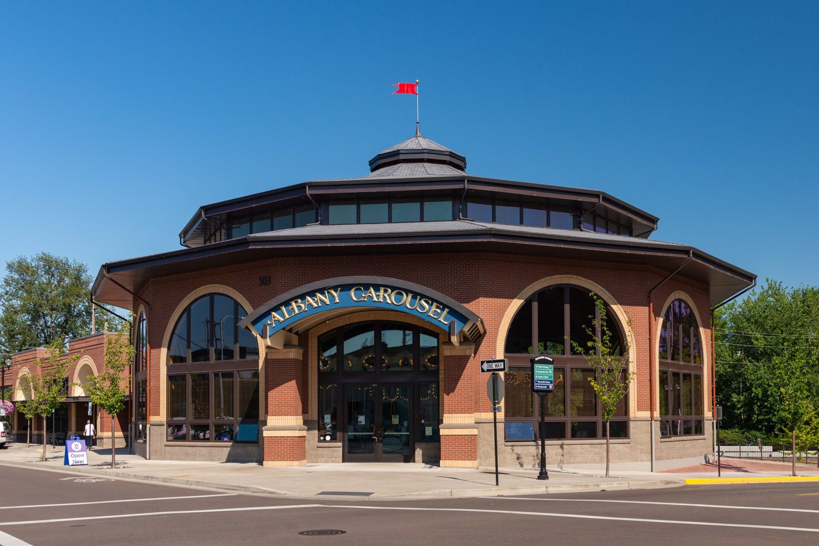 the Albany historic carousel in Albany, Oregon