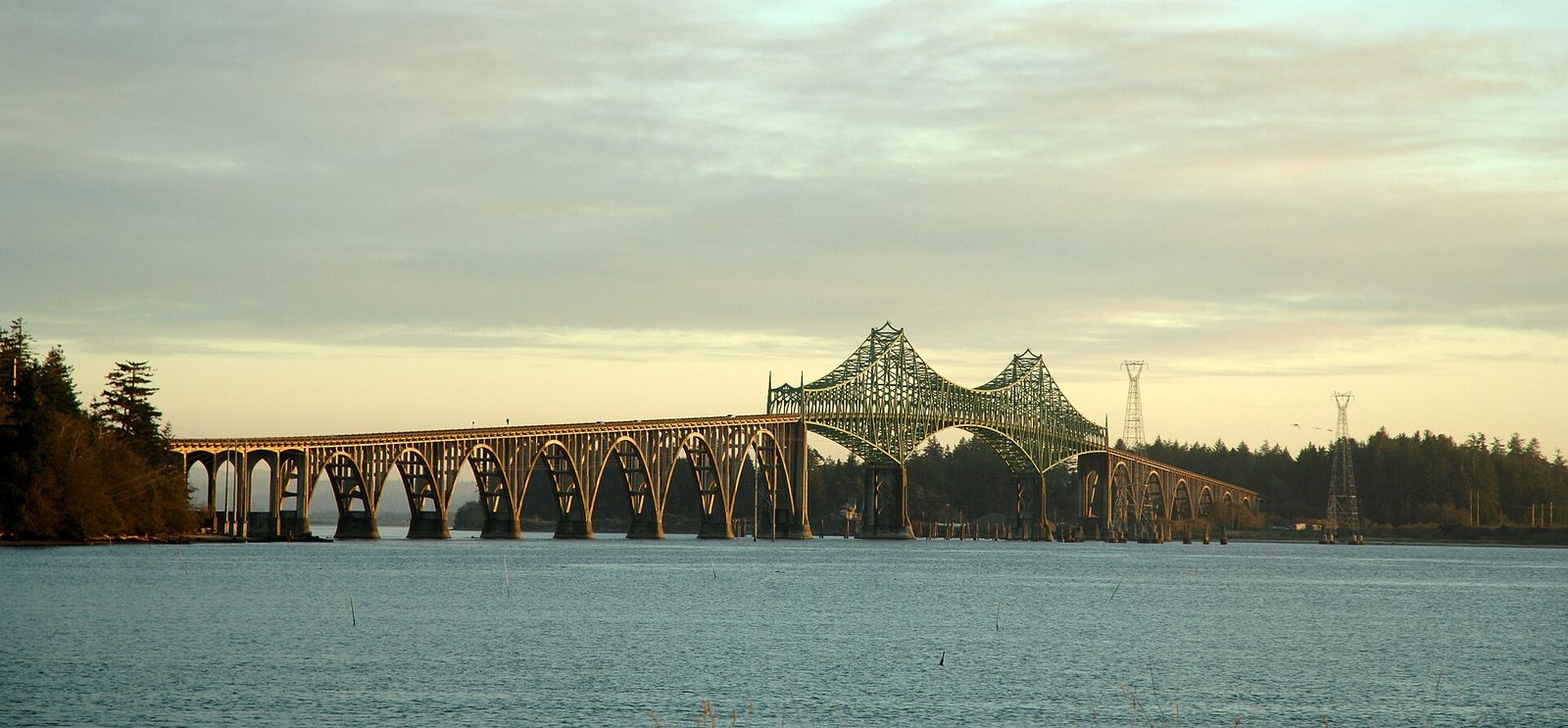 the McCullough Memorial Bridge in North Bend, Oregon