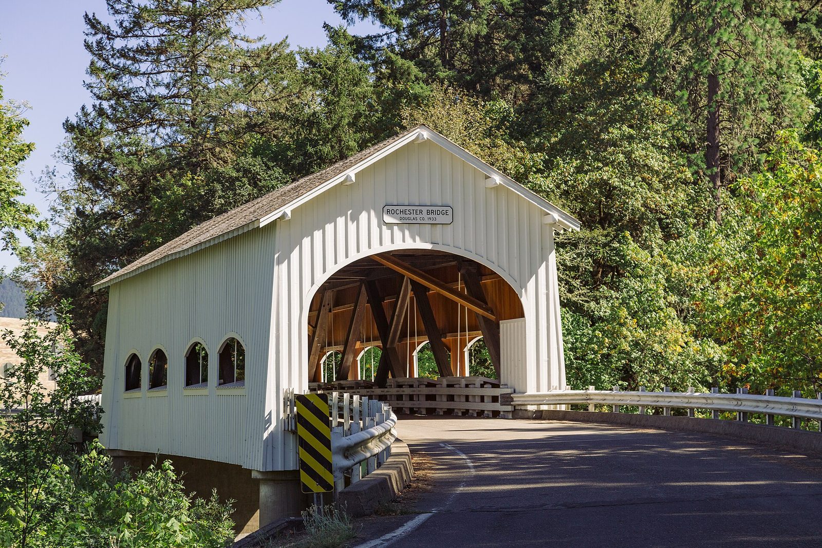 the Rochester Covered Bridge in Sutherlin, Oregon