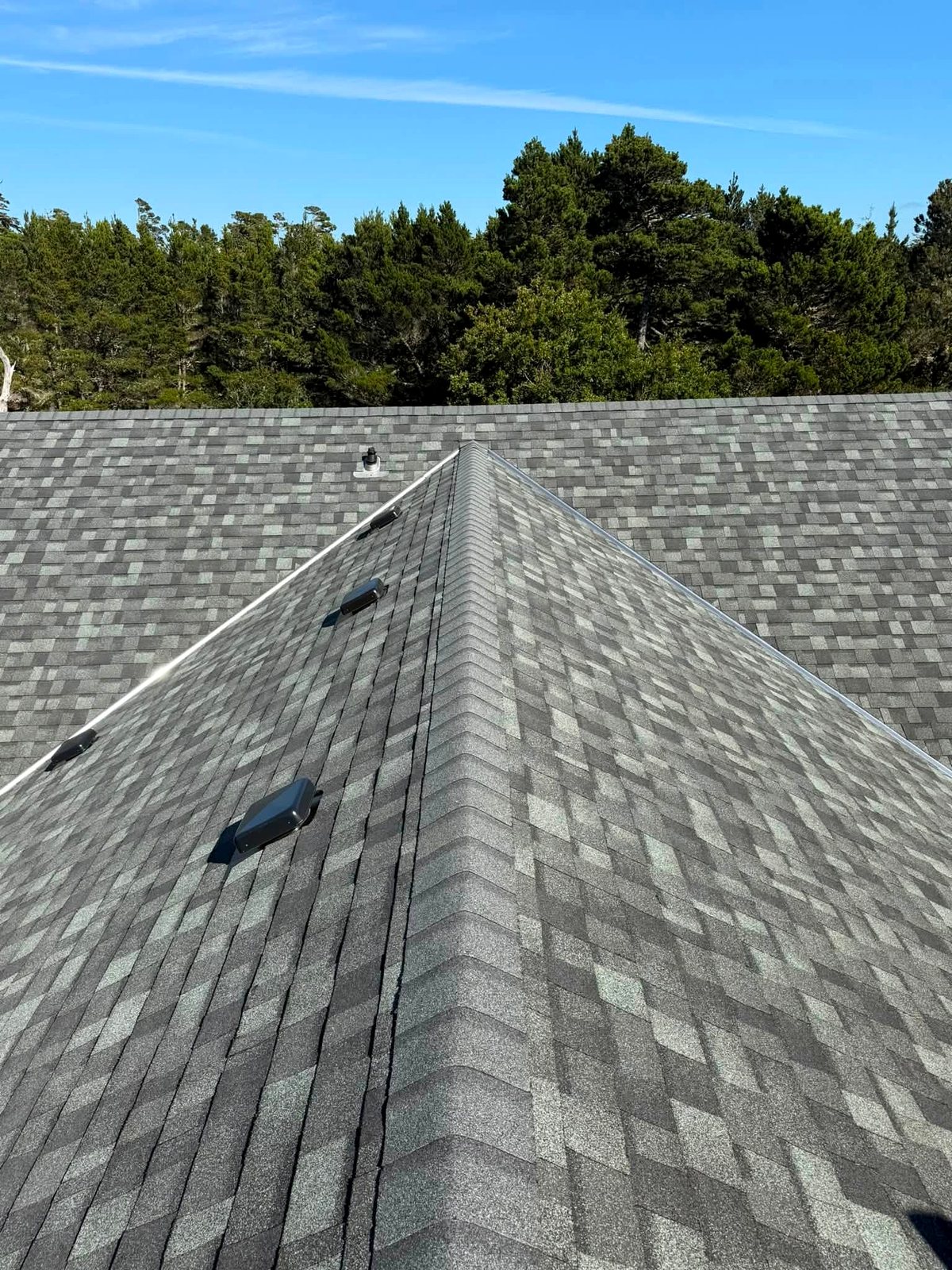Pacific Peaks Roofing project: coastal ridge and ventilation